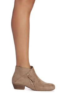Faux Suede On Up Booties