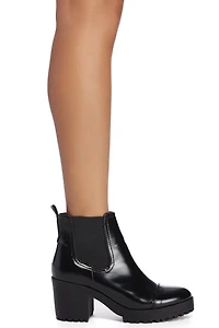 Shoe Shine Lug Sole Booties