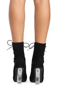 Walk Lace Wedge Booties
