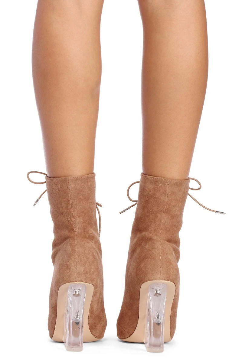 Walk Lace Wedge Booties