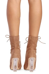 Walk Lace Wedge Booties