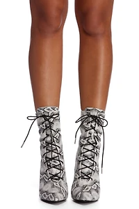 Walk Lace Wedge Booties