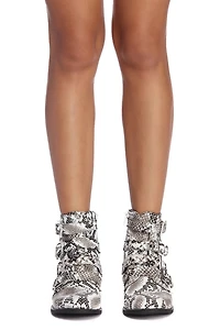 Buckle Down Snake Booties