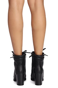 Step My Own Way Lug Booties