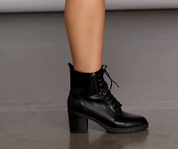 Bad Gal Lace Up Booties