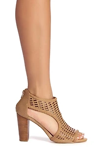 Moving On Stacked Booties