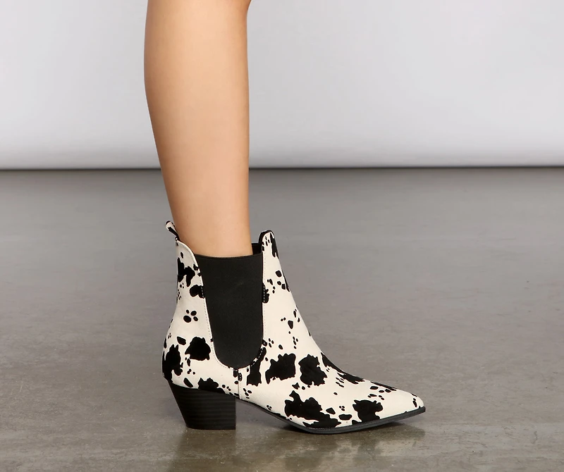 Wild Style Printed Ankle Booties