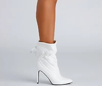 Fashion Puff Quilted Stiletto Booties
