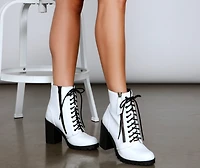 Own It Faux Leather Zipper Booties