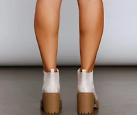 A Trendy Moment Lug Sole Booties