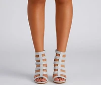 Stun And Sparkle Glitter Block Heels