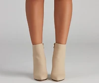 Go Getter Nubuck Block Heel Booties