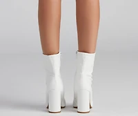 Fashion Square Toe Booties