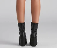 Fashion Square Toe Booties