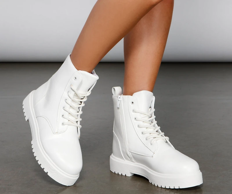 Take Charge Faux Leather Booties
