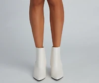 On Point Faux Leather Booties