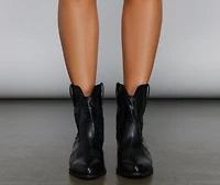 Wild West Faux Leather Booties