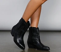 Wild West Faux Leather Booties