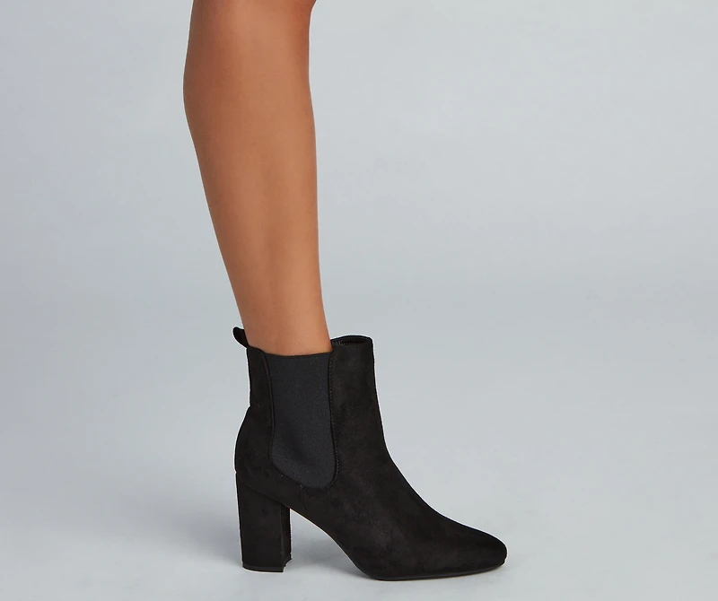 Chic Vibe Alert Faux Suede Booties