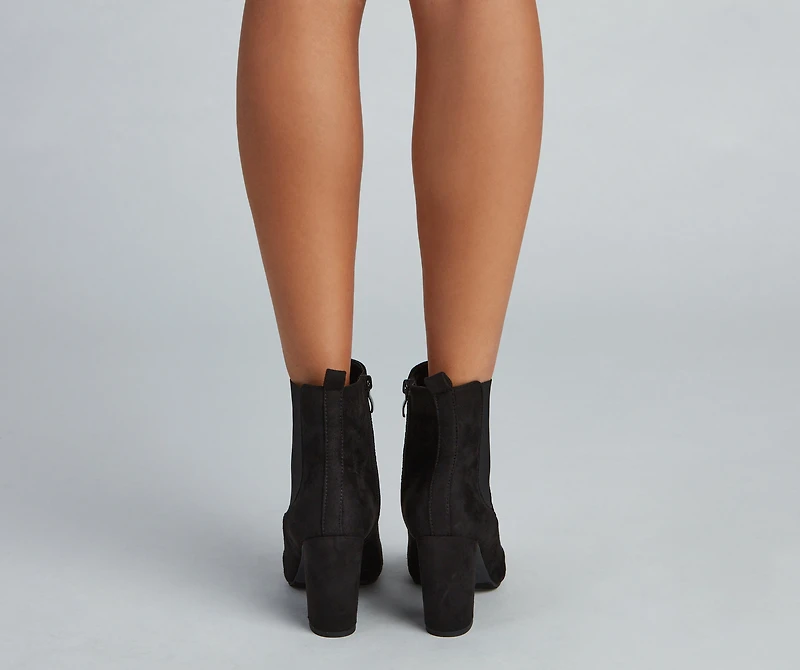 Chic Vibe Alert Faux Suede Booties