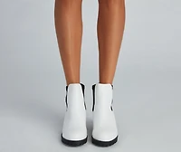 Strut It Out Lug Sole Combat Boots