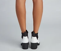 Strut It Out Lug Sole Combat Boots