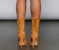 The Moment Faux Suede Stiletto Booties