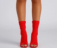 Peep Toe Stunner Stiletto Booties