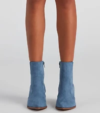 Cowgirl Digs Faux Suede Booties
