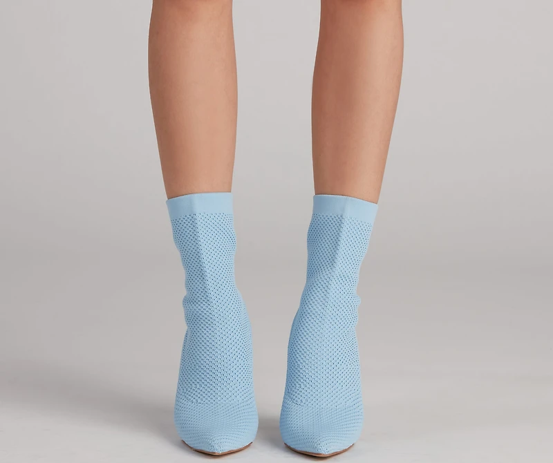 Major Strut Knit Stiletto Booties