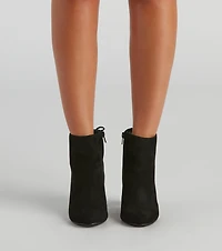 Tied With Style Block Heel Booties