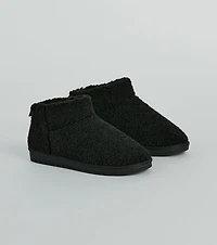 Plush Comfort Faux Sherpa Booties