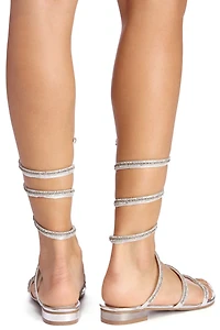 Glitz Rhinestones Chrome Sandals