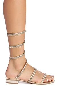 Glitz Rhinestones Chrome Sandals