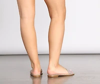 Peep This Chrome Iridescent Rhinestone Sandals