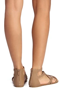 Flat Sole Multi Strap Sandal