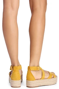 Cross Strap Espadrille Sandals
