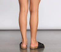 Stand The Sand Woven Double Buckle Sandals