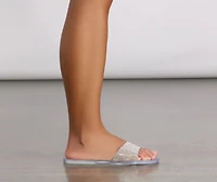 Rhinestone Jelly Slides