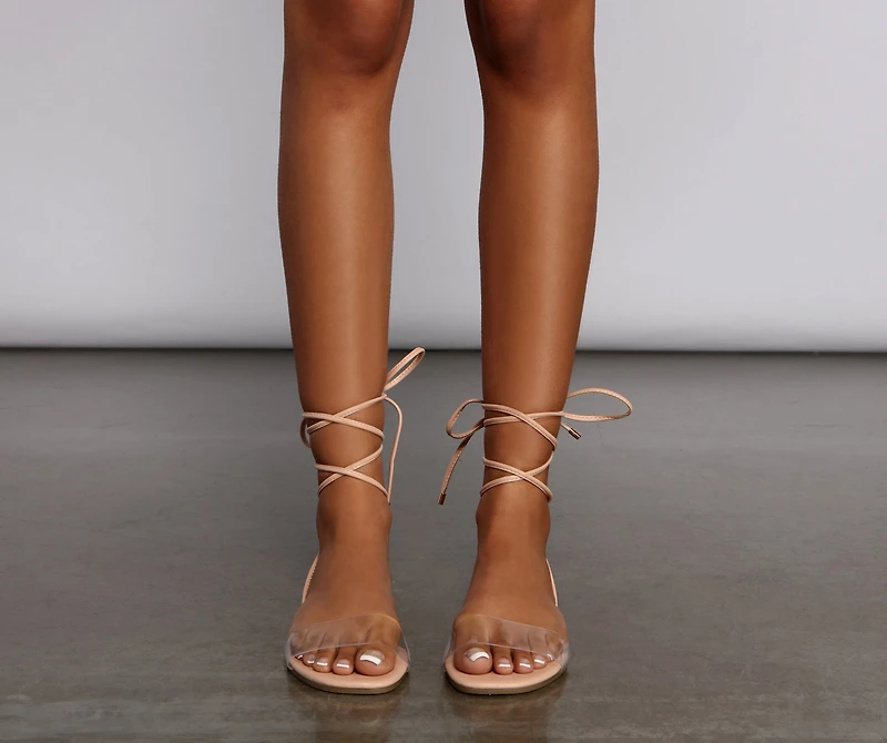 Essential Lace Up PVC Sandals