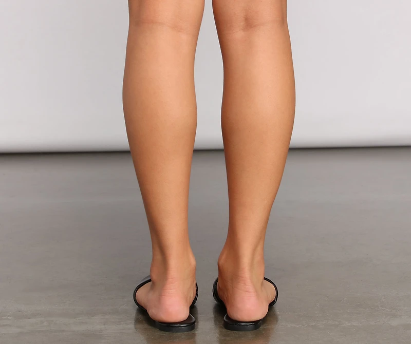 On Point Faux Leather Sandals
