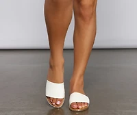 Studded Style Wide Band Sandals