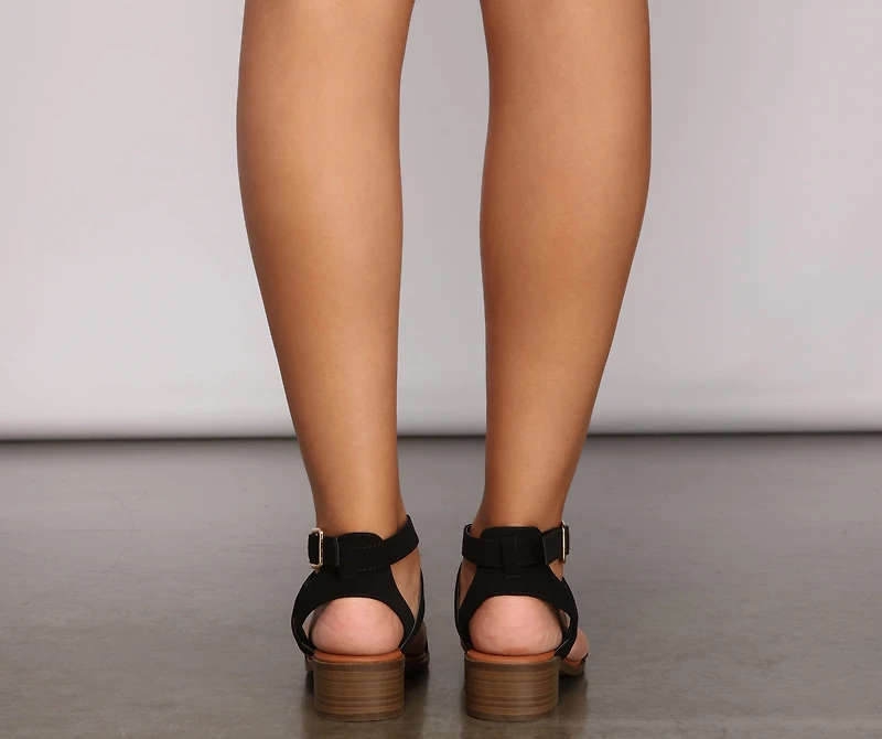 Stacked On Style Low Block Heels