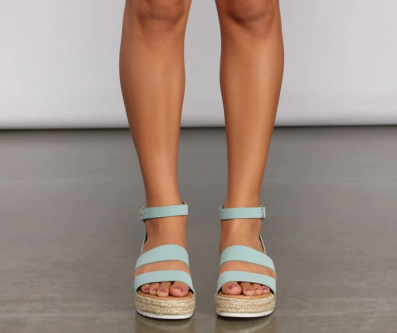 Summer Days Espadrille Platform Heels