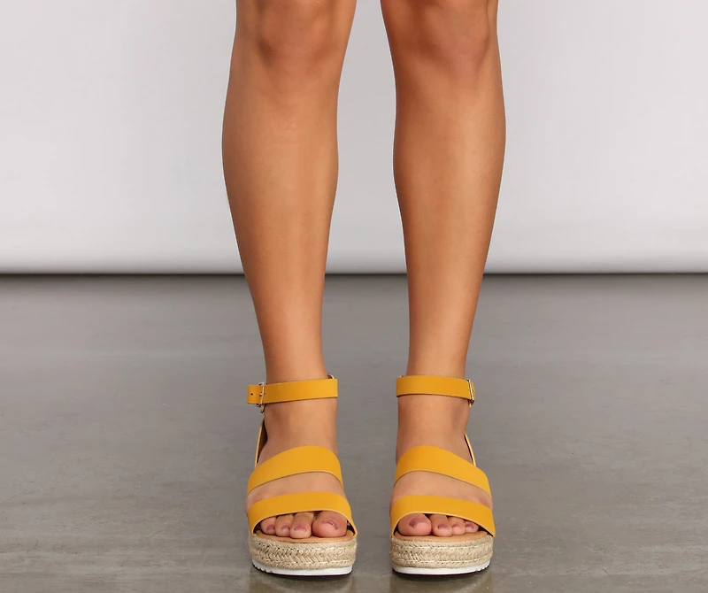 Summer Days Espadrille Platform Heels
