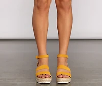 Summer Days Espadrille Platform Heels