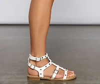 Studded Babe Faux Leather Sandals