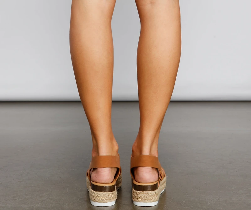 Casually Glam Espadrille Platform Sandals