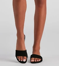 Stylish Basics Nubuck Slide Sandals