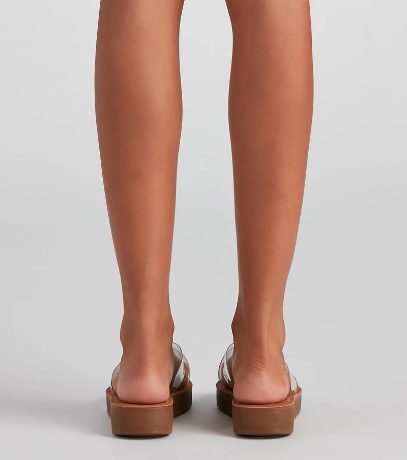 The Clear Criss Cross Sandals